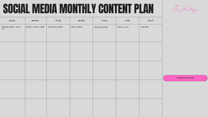 Social Media Monthly Content Calendar